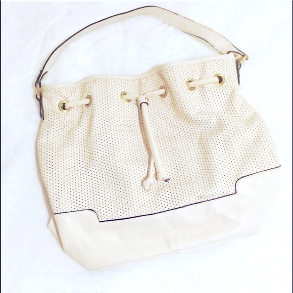 VTG: Ivory Drawstring Shoulder Purse w/Dainty Cutouts: DIY Repurposing Project - Picture 12 of 16